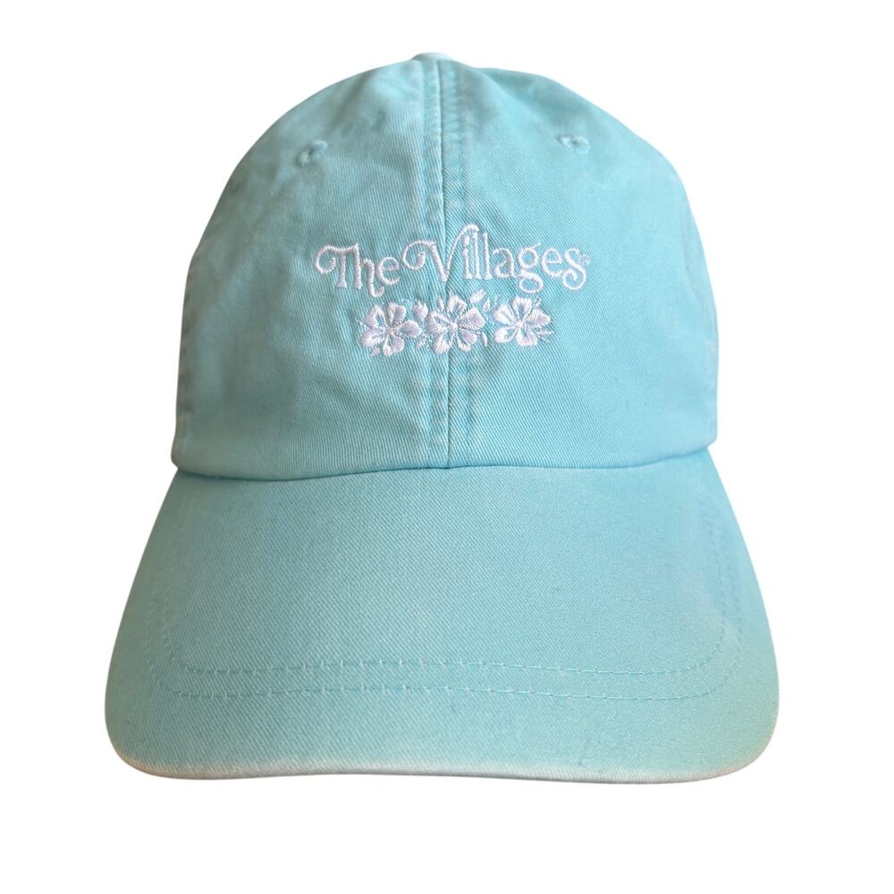 NEW The Villages‎ Florida Kate Lord Women's Light Blue Hat Adjustable Strap Cap